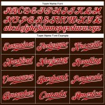 Sleeveless Red-White Jersey Brown Authentic Baseball Custom Sleeveless Red-White Jersey Brown Authentic Baseball Custom