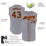 Jersey Baseball Custom Authentic Black-Orange Sleeveless Gray Jersey Baseball Custom Authentic Black-Orange Sleeveless Gray