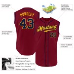 Crimson Sleeveless Custom Navy-Gold Authentic Jersey Baseball Crimson Sleeveless Custom Navy-Gold Authentic Jersey Baseball