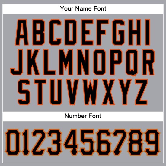 Jersey Baseball Custom Authentic Black-Orange Sleeveless Gray Jersey Baseball Custom Authentic Black-Orange Sleeveless Gray