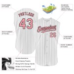 Pinstripe Custom Medium Authentic Jersey Baseball Sleeveless Pink White Black Pinstripe Custom Medium Authentic Jersey Baseball Sleeveless Pink White Black