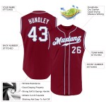 Authentic Crimson Jersey Baseball Blue White-Light Sleeveless Custom Authentic Crimson Jersey Baseball Blue White-Light Sleeveless Custom
