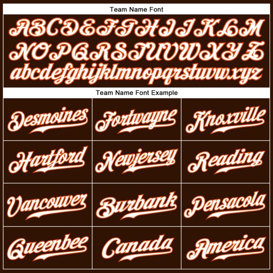 Baseball Jersey Brown Authentic Sleeveless White-Orange Custom Baseball Jersey Brown Authentic Sleeveless White-Orange Custom