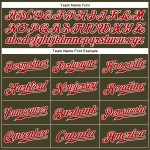 Jersey Sleeveless Custom Olive To Red-White Authentic Salute Service Baseball Jersey Sleeveless Custom Olive To Red-White Authentic Salute Service Baseball