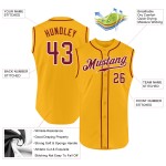 Sleeveless Crimson-White Jersey Authentic Custom Baseball Gold Sleeveless Crimson-White Jersey Authentic Custom Baseball Gold