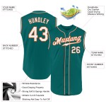 Sleeveless Baseball Custom Authentic Aqua White-Orange Jersey Sleeveless Baseball Custom Authentic Aqua White-Orange Jersey