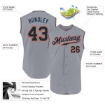 Custom Blue Black-Powder Sleeveless Gray Jersey Baseball Authentic Custom Blue Black-Powder Sleeveless Gray Jersey Baseball Authentic