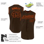 Jersey Brown-Orange Baseball Sleeveless Custom Authentic Brown Jersey Brown-Orange Baseball Sleeveless Custom Authentic Brown