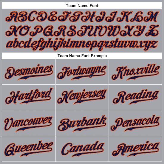 Jersey Sleeveless Authentic Custom Gray Navy-Orange Baseball Jersey Sleeveless Authentic Custom Gray Navy-Orange Baseball