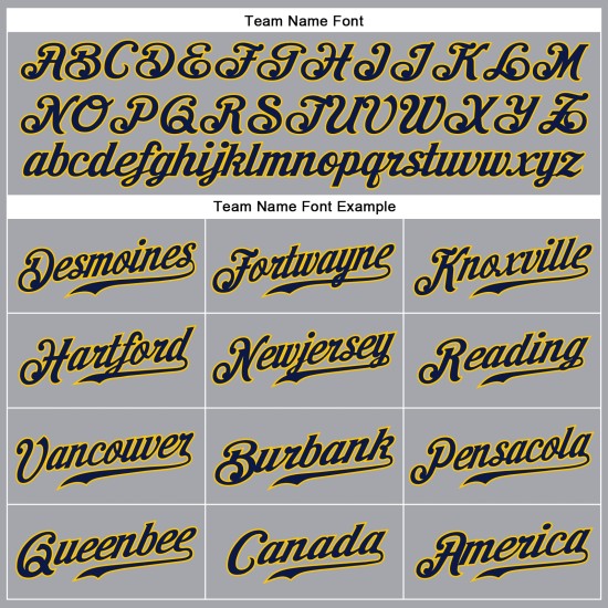 Custom Jersey Authentic Baseball Navy-Gold Gray Sleeveless Custom Jersey Authentic Baseball Navy-Gold Gray Sleeveless