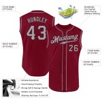 Jersey Custom Authentic Sleeveless Gray-Black Crimson Baseball Jersey Custom Authentic Sleeveless Gray-Black Crimson Baseball