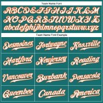 Sleeveless Baseball Custom Authentic Aqua White-Orange Jersey Sleeveless Baseball Custom Authentic Aqua White-Orange Jersey