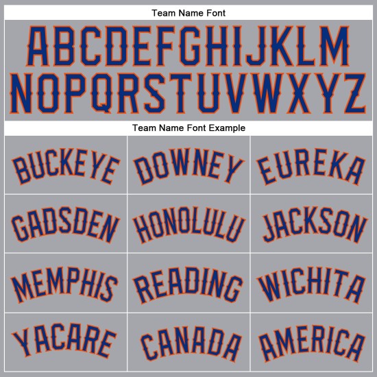 Sleeveless Authentic Baseball Royal-Orange Jersey Custom Gray Sleeveless Authentic Baseball Royal-Orange Jersey Custom Gray