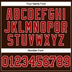 Sleeveless Red-White Jersey Brown Authentic Baseball Custom Sleeveless Red-White Jersey Brown Authentic Baseball Custom