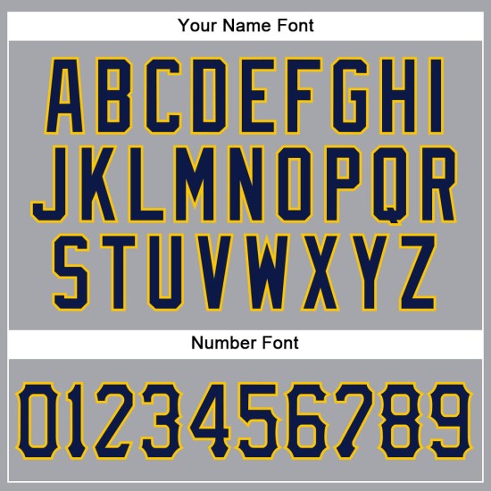 Custom Jersey Authentic Baseball Navy-Gold Gray Sleeveless Custom Jersey Authentic Baseball Navy-Gold Gray Sleeveless