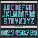 Custom Baseball Sleeves Raglan Authentic Teal-Purple Black Jersey Custom Baseball Sleeves Raglan Authentic Teal-Purple Black Jersey