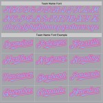 Baseball Sleeves Gray Blue-Pink Custom Raglan Authentic Jersey Light