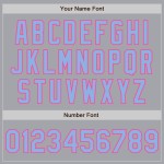 Baseball Sleeves Gray Blue-Pink Custom Raglan Authentic Jersey Light