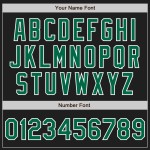 Baseball Custom Kelly Sleeves Black Authentic Jersey Raglan Green-White Baseball Custom Kelly Sleeves Black Authentic Jersey Raglan Green-White