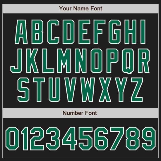 Baseball Custom Kelly Sleeves Black Authentic Jersey Raglan Green-White Baseball Custom Kelly Sleeves Black Authentic Jersey Raglan Green-White