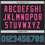 Authentic Raglan Sleeves Black Custom Jersey Baseball Teal-Pink Authentic Raglan Sleeves Black Custom Jersey Baseball Teal-Pink