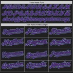 Black Raglan Sleeves Baseball Custom Jersey Authentic Blue Purple-Light Black Raglan Sleeves Baseball Custom Jersey Authentic Blue Purple-Light