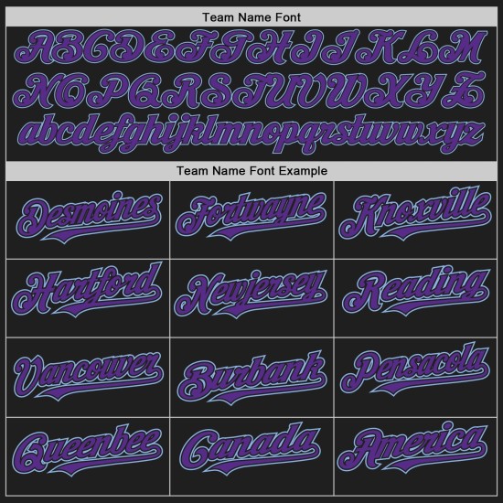 Black Raglan Sleeves Baseball Custom Jersey Authentic Blue Purple-Light Black Raglan Sleeves Baseball Custom Jersey Authentic Blue Purple-Light