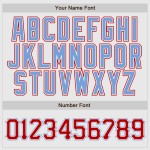 Red-Light Authentic Sleeves Red Custom Pinstripe Blue Jersey White Raglan Baseball Red-Light Authentic Sleeves Red Custom Pinstripe Blue Jersey White Raglan Baseball
